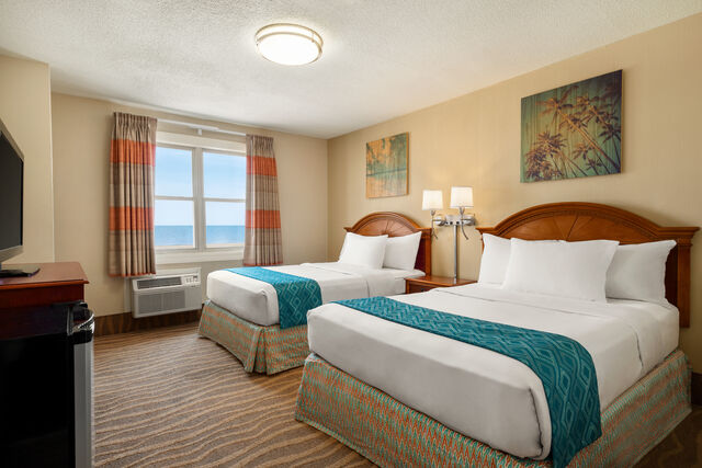 Oceanfront Two Double Beds